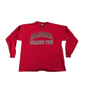 VTG 90s Alabama Crimson Tide Shirt Mens XL Red Pullover‎ Long Sleeve Big Logo